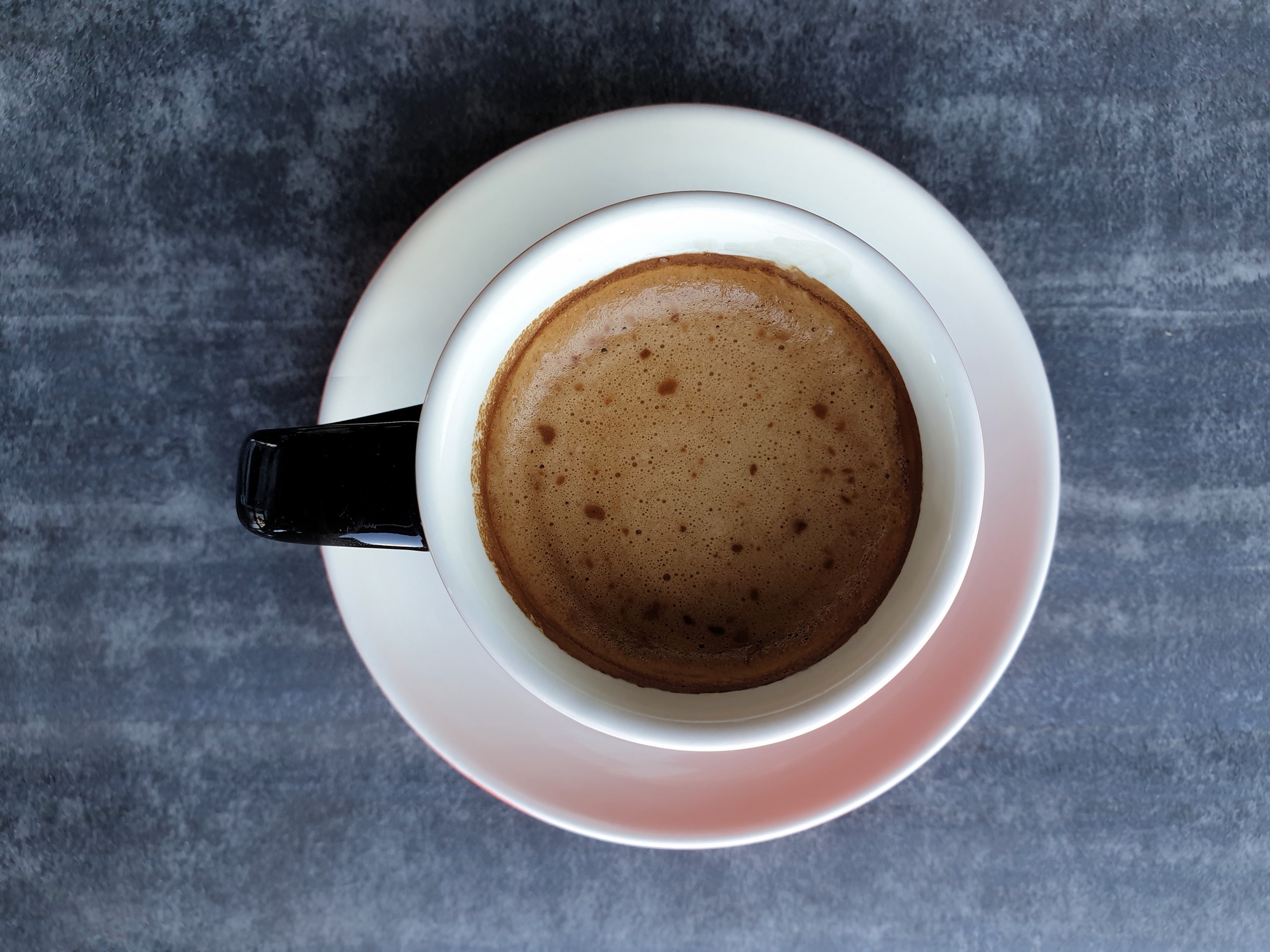 coffee espresso on grey table