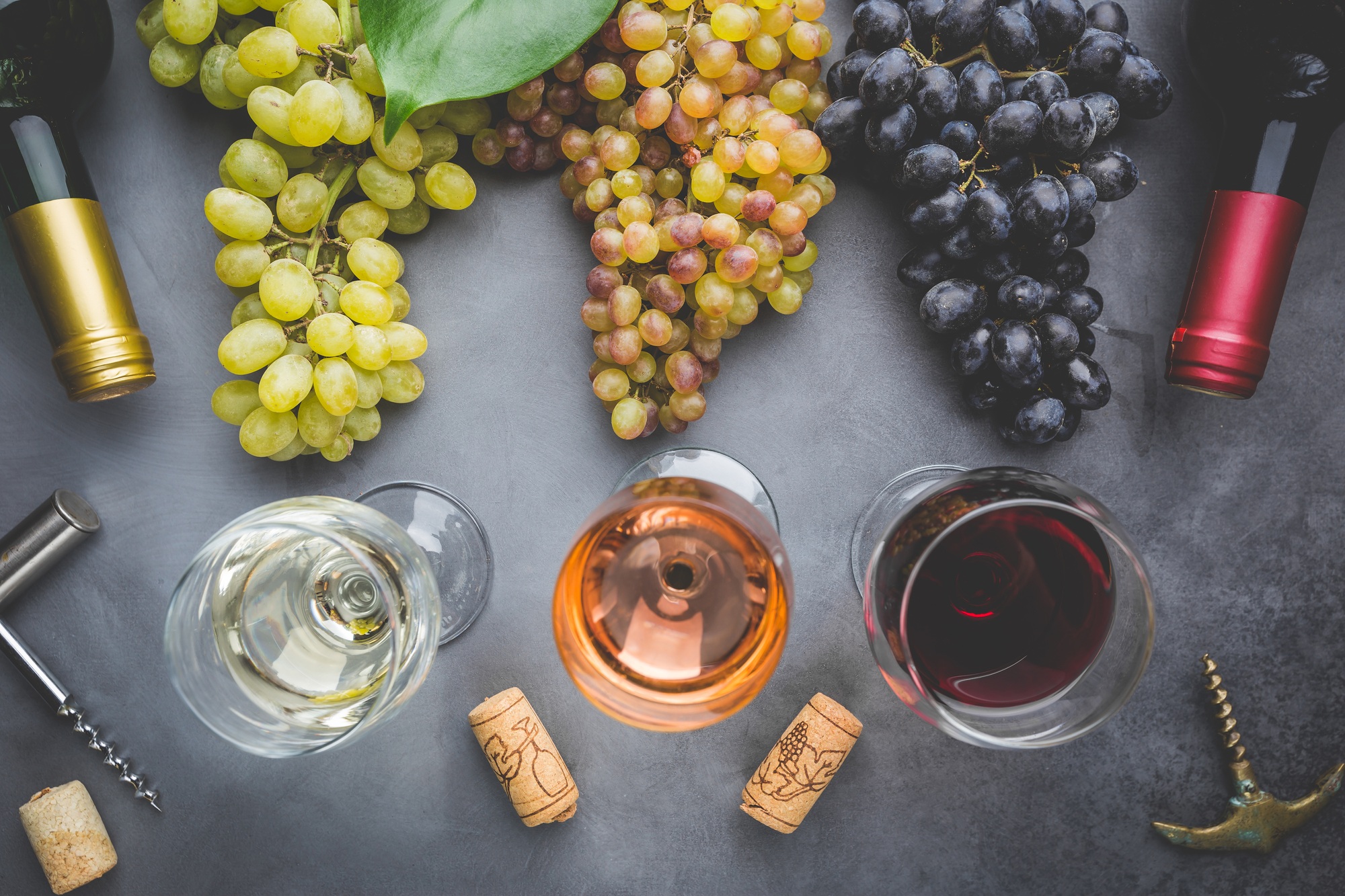 Glasses with wine